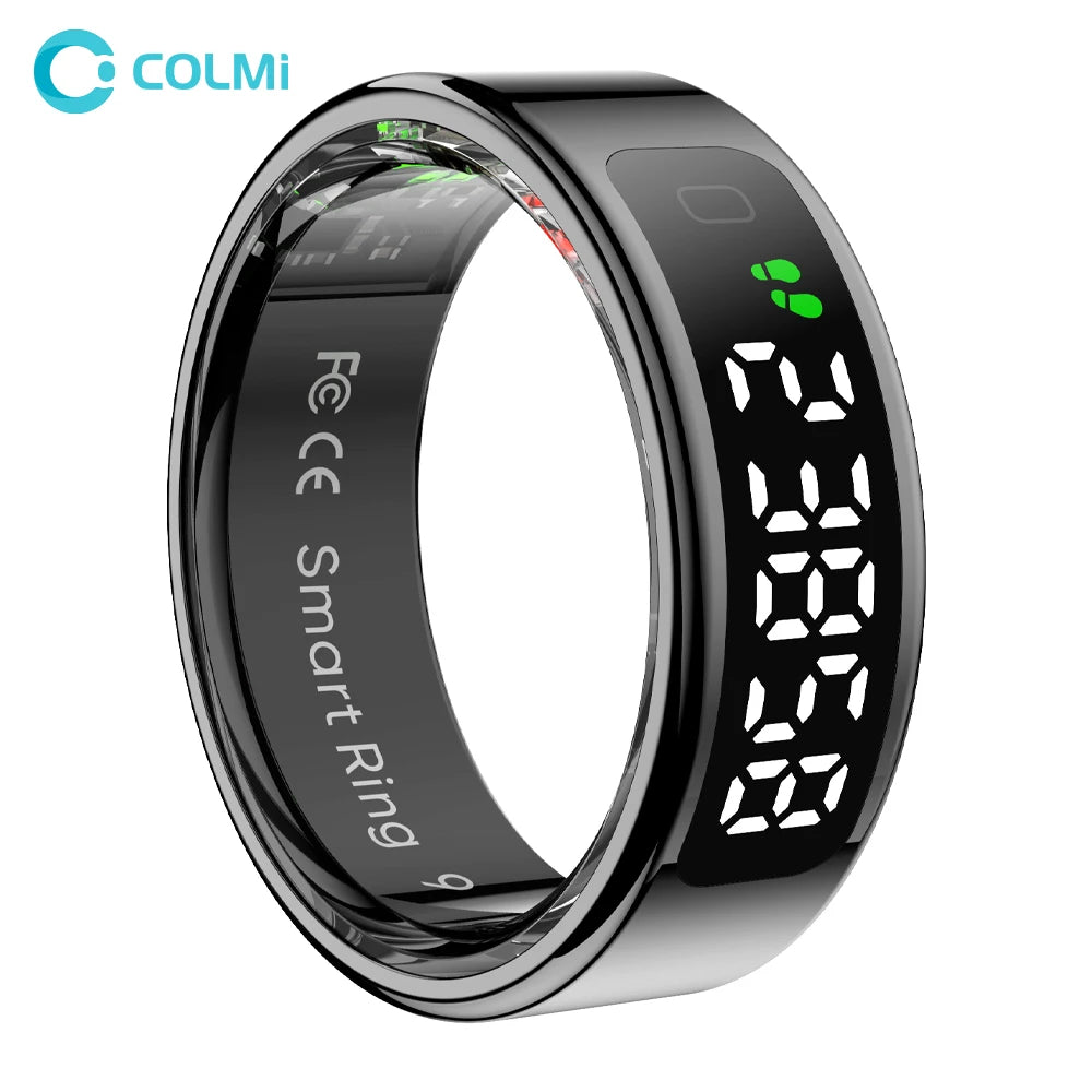 2025 COLMI R12 Smart Ring avec écran d'affichage et tactile, chargement sans fil, gestionnaire de santé, étanche 5 ATM pour hommes et femmes - Mr Connected