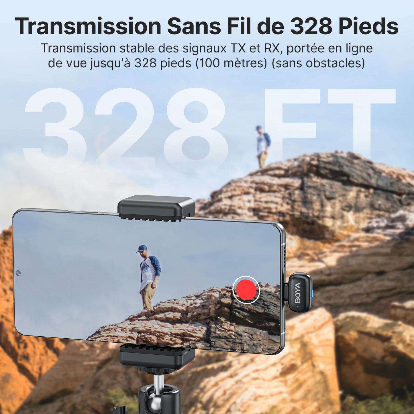 BOYA BOYA Mini Microphone à revers Lavalier sans fil pour iPhone iPad Android type - c téléphone diffusion en direct enregistrement Audio vidéo Vlog - Mr Connected