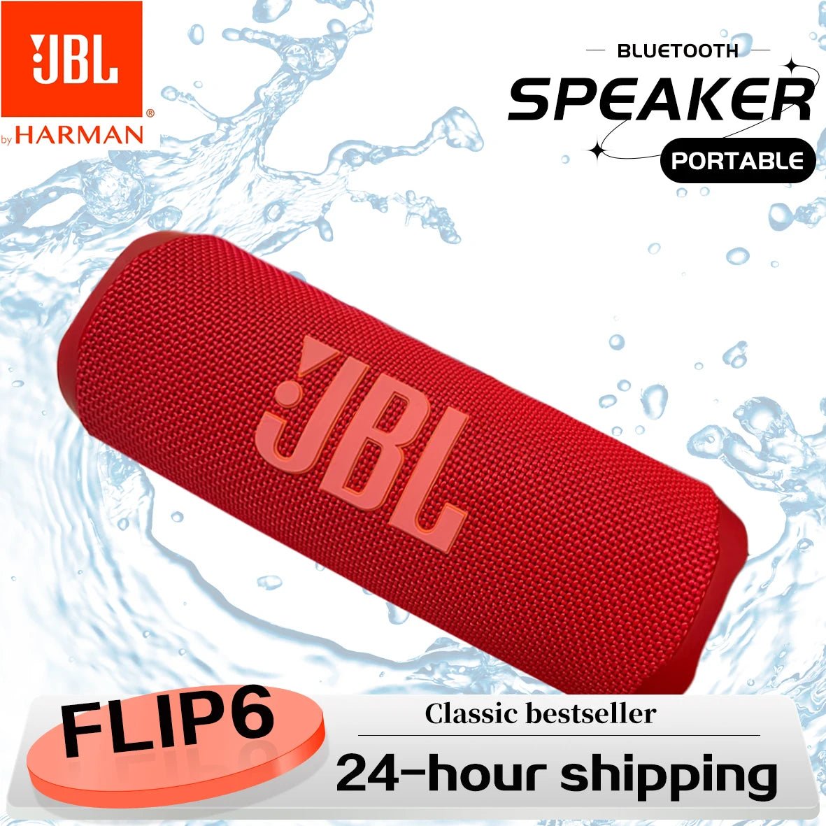 Original JBL FLIP 6 haut - parleur Bluetooth FLIP6 Portable IPX7 étanche extérieur stéréo basse musique piste haut - parleur indépendant Tweeter - Mr Connected