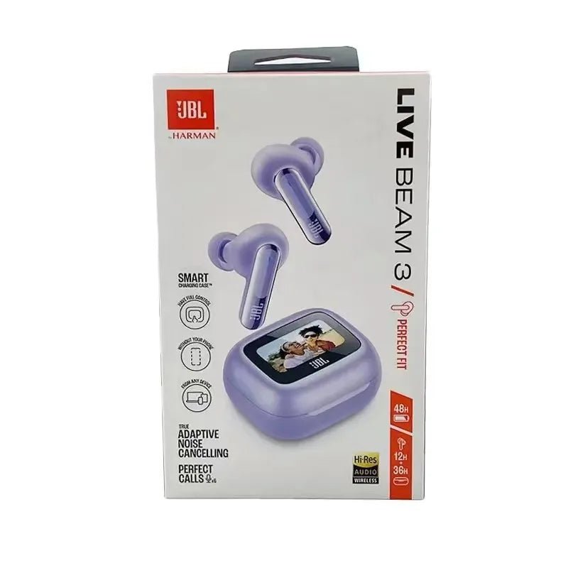 JBL Live Beam 3 Écouteurs fermés sans fil à suppression de bruit, 6 microphones pour une communication parfaite, étanche IP55 - Mr Connected