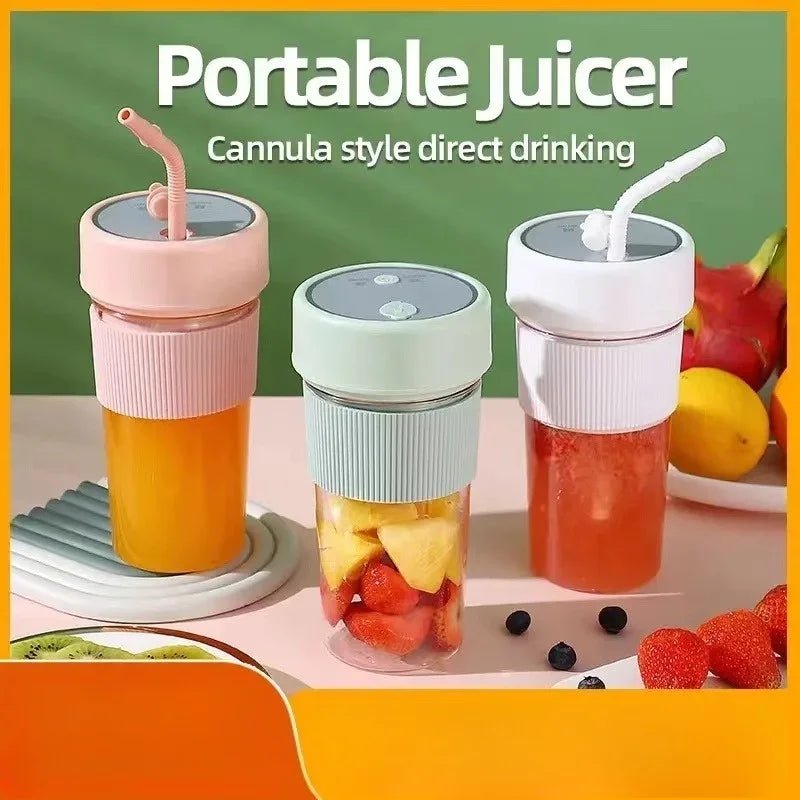 Mini presse - agrumes électrique Portable sans fil, Rechargeable, tasse à 6 lames, mélangeur de Smoothie aux fruits, mélangeur de purée - Mr Connected