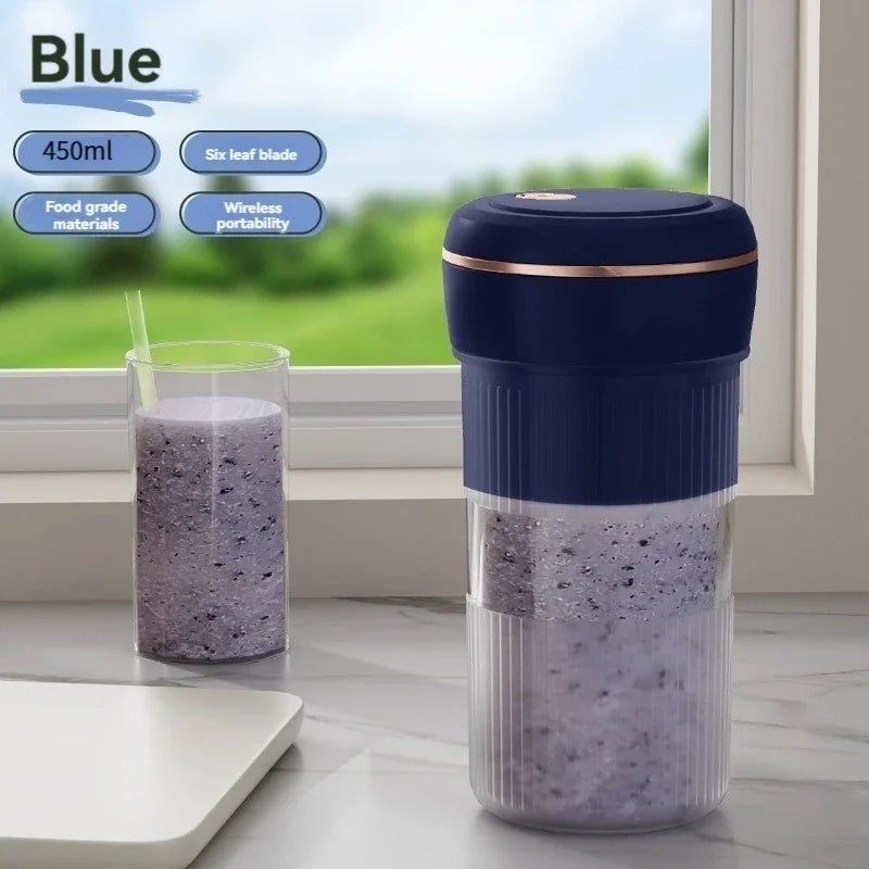 Mini presse - agrumes électrique Portable sans fil, Rechargeable, tasse à 6 lames, mélangeur de Smoothie aux fruits, mélangeur de purée - Mr Connected