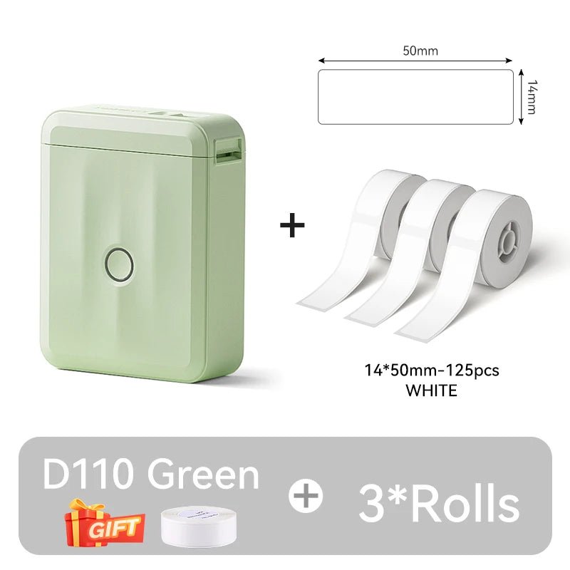 NIIMBOT D110 Version améliorée imprimante d'étiquettes thermiques Mini fabricant d'étiquettes intelligent Portable avec ruban pour bureau maison cuisine école - Mr Connected