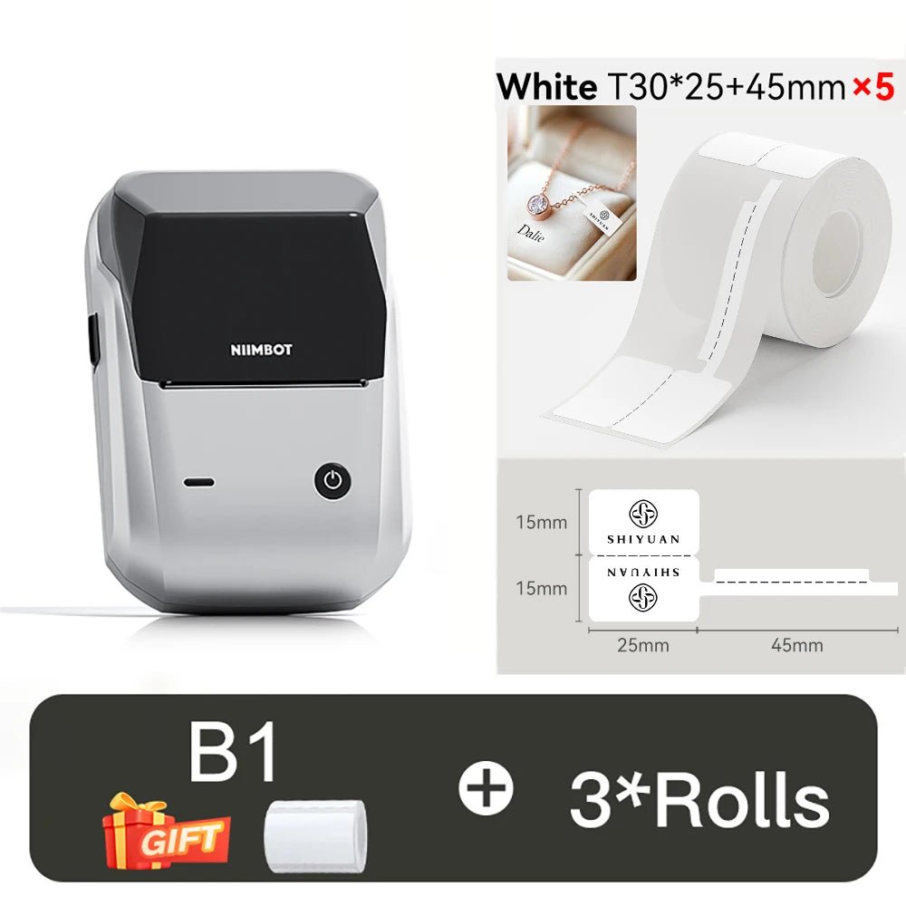NIIMBOT B1 imprimante thermique Portable avec bandes 2 pouces imprimante d'étiquettes adhésives Mini Bluetooth fabricant d'autocollants Support Smartphones PC - Mr Connected