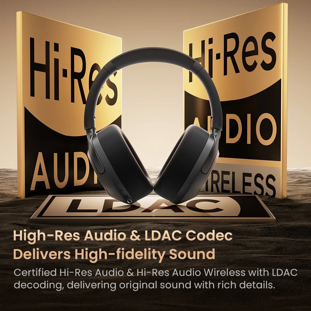 HAYLOU S40 ANC casque sans fil 50dB suppression du bruit haute résolution 3D écouteur Audio spatial avec LDAC Bluetooth 6.0 sur l'oreille casque - Mr Connected