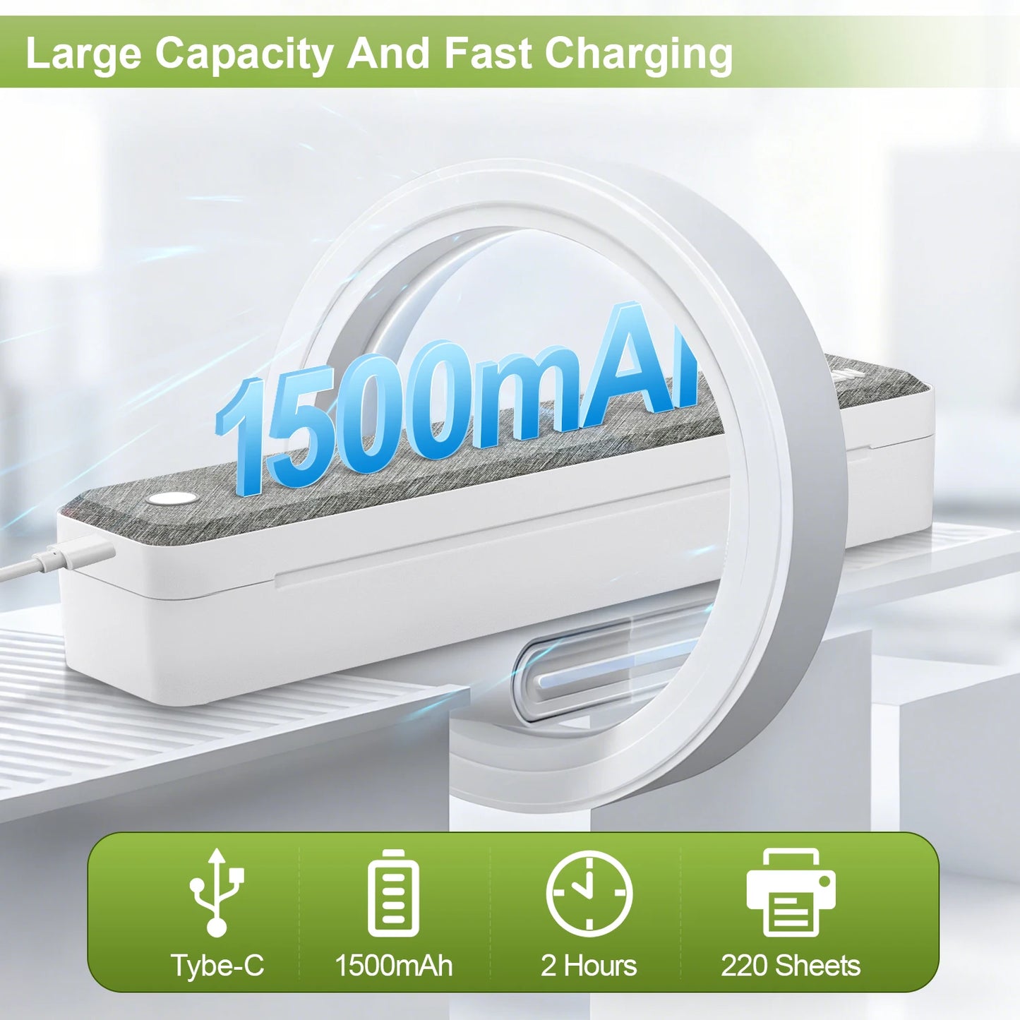 A4 Bluetooth voyage d'affaires imprimer partout sans encre 203DPI Portable imprimante thermique Rechargeable LT - P10 - Mr Connected