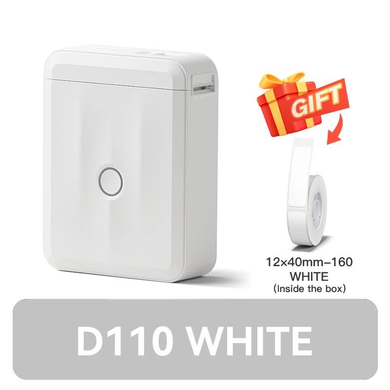 NIIMBOT D110 Version améliorée imprimante d'étiquettes thermiques Mini fabricant d'étiquettes intelligent Portable avec ruban pour bureau maison cuisine école - Mr Connected