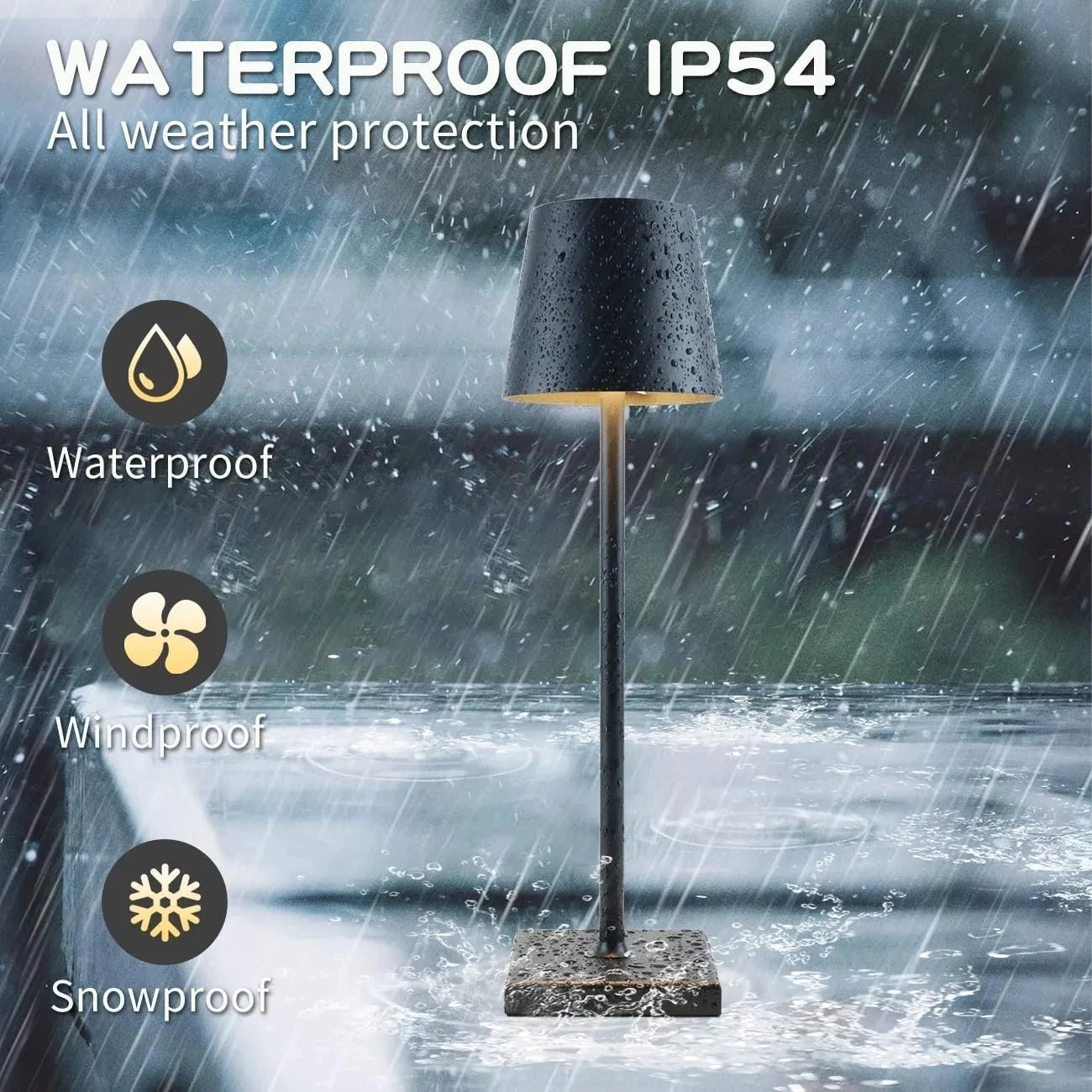 Lampe de bureau LED Portable, Rechargeable, 3 couleurs, à gradation continue, 5000mAh, pour Restaurant, chambre à coucher, Bars, maison, Patio, extérieur - Mr Connected