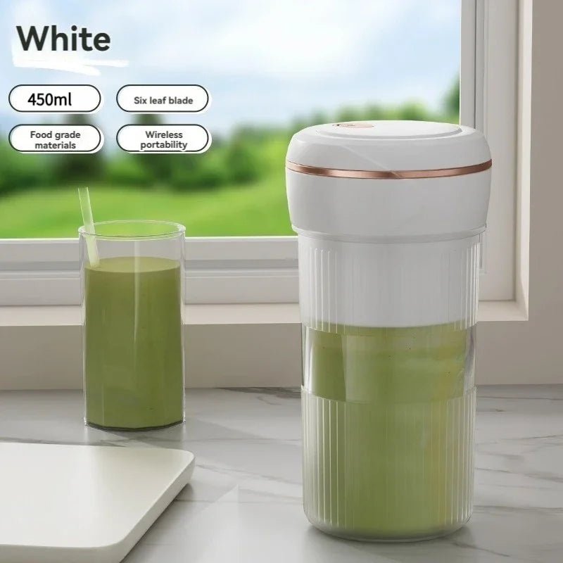 Mini presse - agrumes électrique Portable sans fil, Rechargeable, tasse à 6 lames, mélangeur de Smoothie aux fruits, mélangeur de purée - Mr Connected