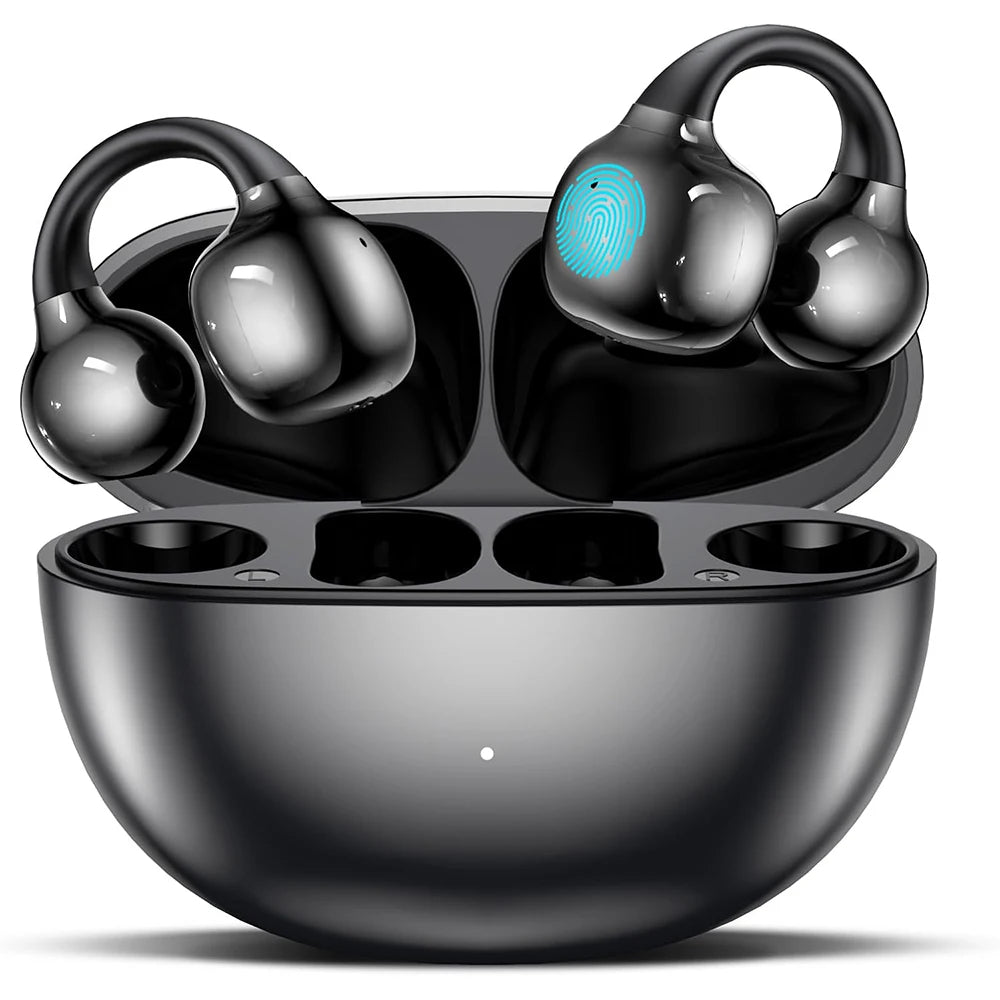 UYUXIO BT 5.4 écouteurs à clipser casque d'écoute à oreille ouverte sans fil avec autonomie de 72 heures longue durée de vie sur les écouteurs pour les entraînements sportifs - Mr Connected