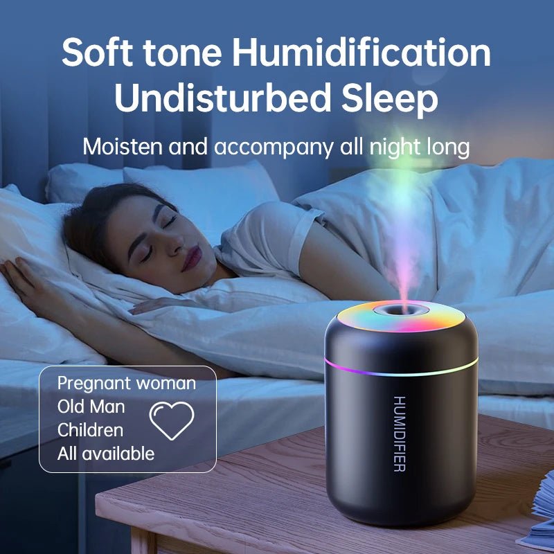 Mini humidificateur d'air électrique USB 180ML, diffuseur d'arôme, purificateur d'huile essentielle, brumisateur d'aromathérapie, lumières pour voiture, maison, chambre à coucher - Mr Connected