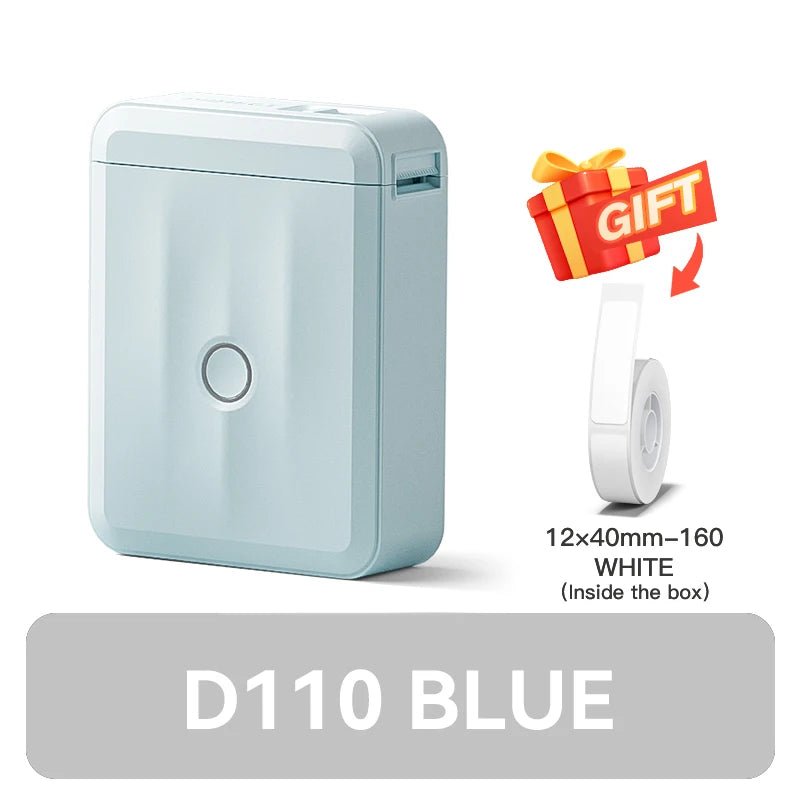 NIIMBOT D110 Version améliorée imprimante d'étiquettes thermiques Mini fabricant d'étiquettes intelligent Portable avec ruban pour bureau maison cuisine école - Mr Connected