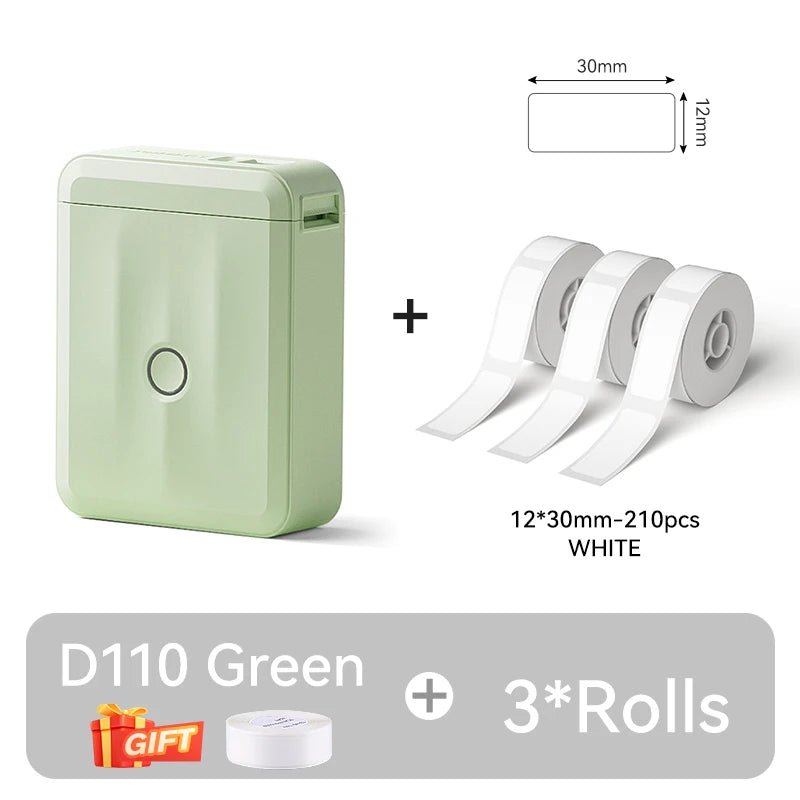 NIIMBOT D110 Version améliorée imprimante d'étiquettes thermiques Mini fabricant d'étiquettes intelligent Portable avec ruban pour bureau maison cuisine école - Mr Connected