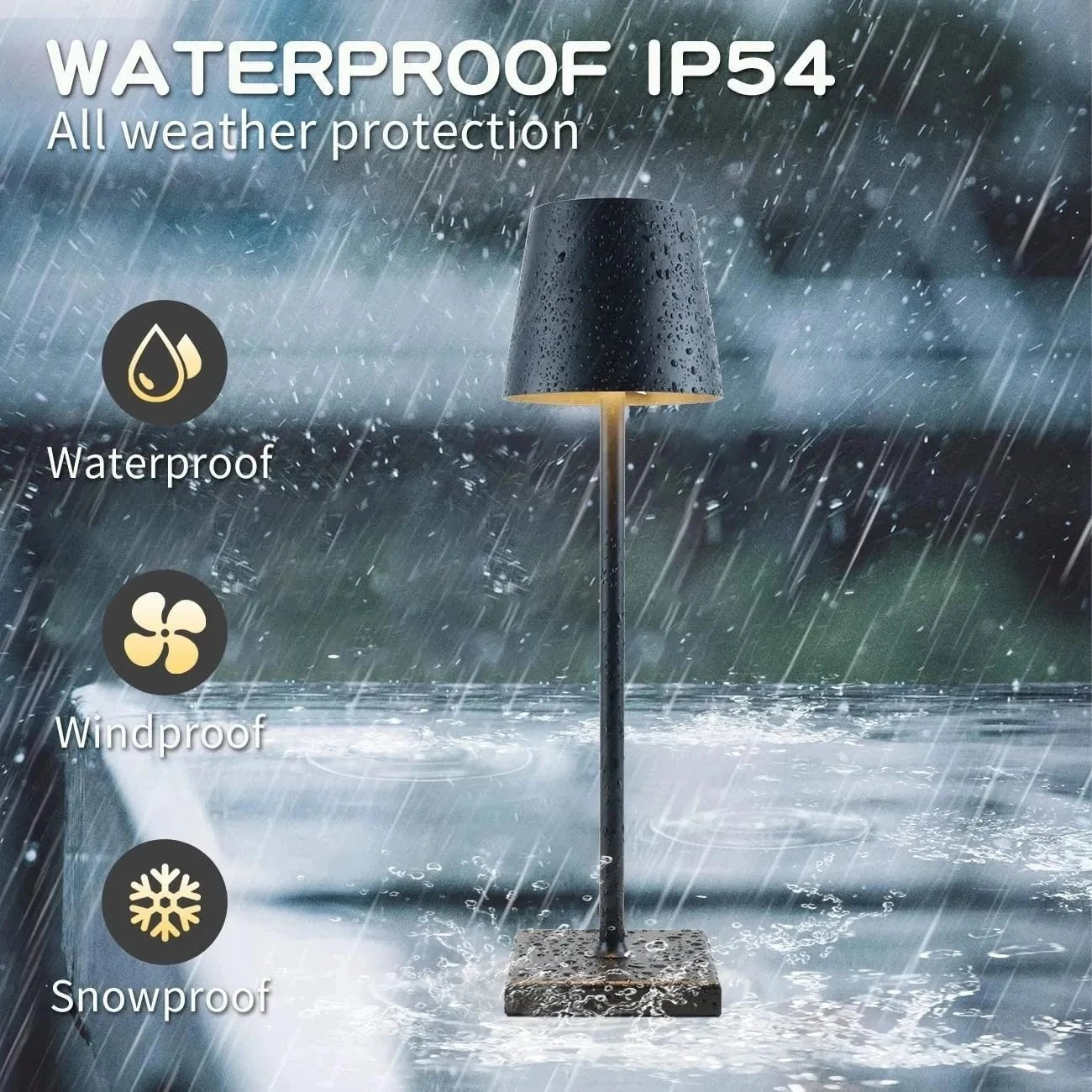 Lampe de bureau LED en alliage d'aluminium USB, 5200mAh, Rechargeable, pour Bar, salon, livre de lecture, sans fil - Mr Connected