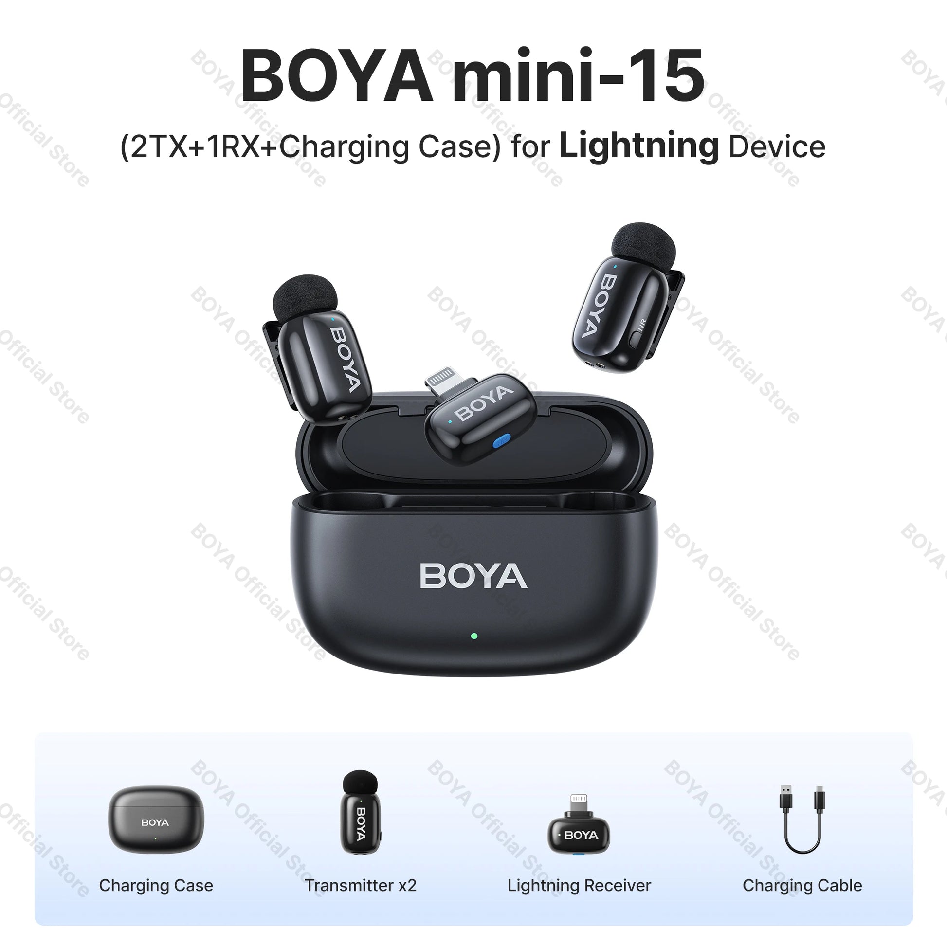 BOYA BOYA Mini Microphone à revers Lavalier sans fil pour iPhone iPad Android type - c téléphone diffusion en direct enregistrement Audio vidéo Vlog - Mr Connected