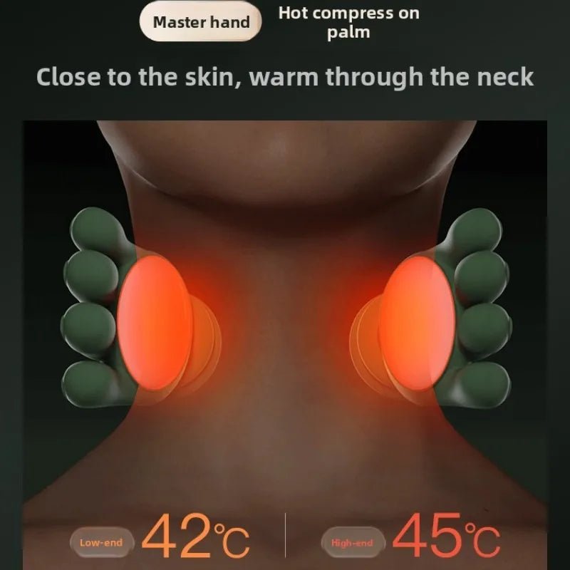 Châle de Massage Type c Charge avec pétrissage thermique masseur d'épaules et de cou Simulation cervicale main humaine Massage Portable cou - Mr Connected
