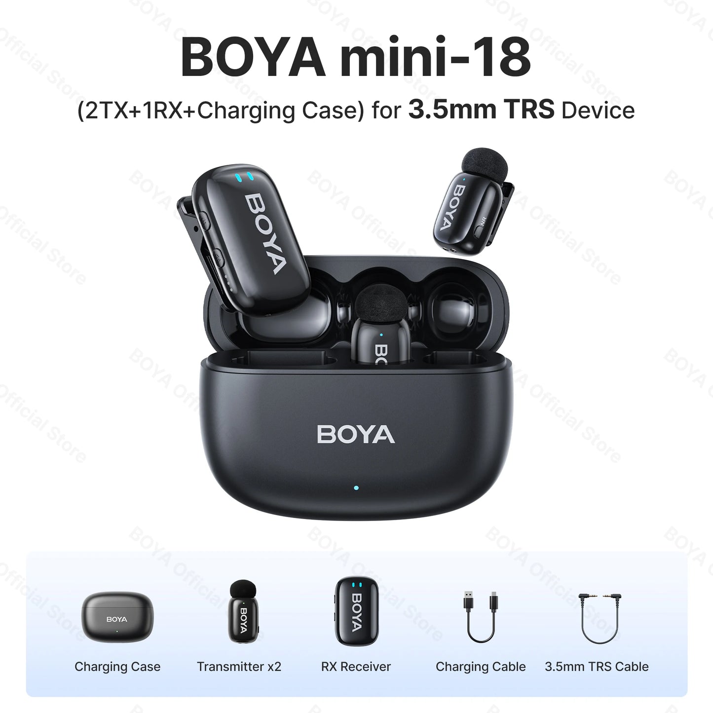 BOYA BOYA Mini Microphone à revers Lavalier sans fil pour iPhone iPad Android type - c téléphone diffusion en direct enregistrement Audio vidéo Vlog - Mr Connected