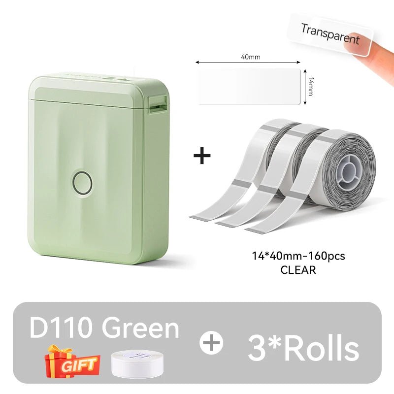 NIIMBOT D110 Version améliorée imprimante d'étiquettes thermiques Mini fabricant d'étiquettes intelligent Portable avec ruban pour bureau maison cuisine école - Mr Connected