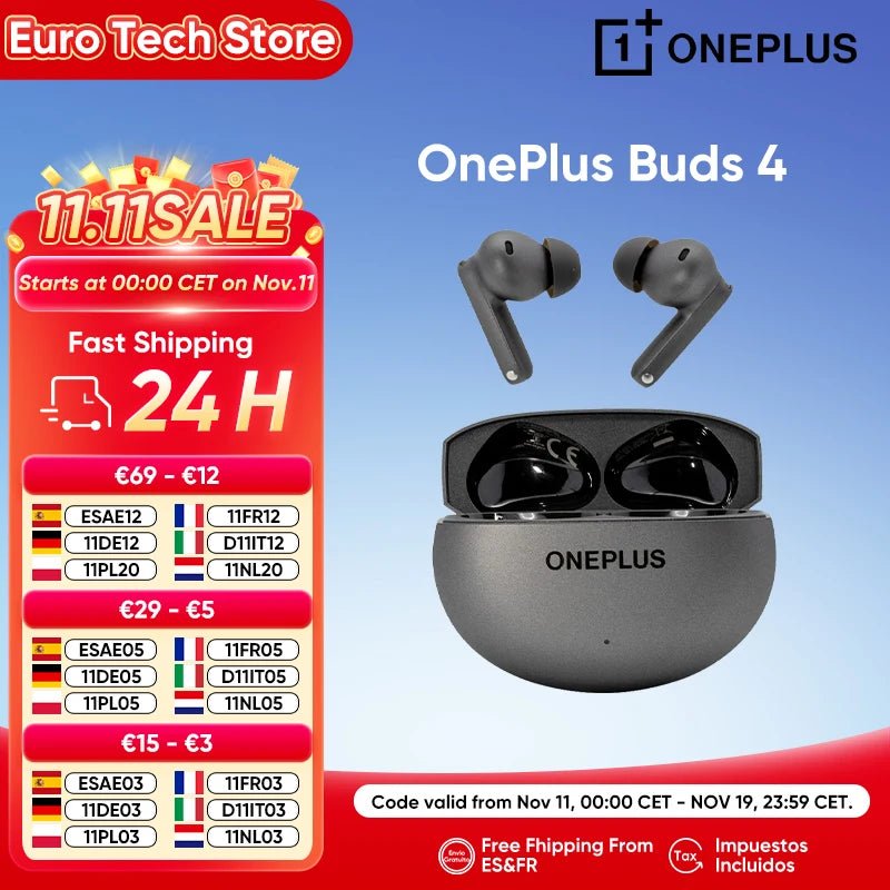 OnePlus Buds 4 Version mondiale originale réduction active du bruit sans fil Bluetooth 5.4 Endphone intra - auriculaire qualité phare étanche - Mr Connected
