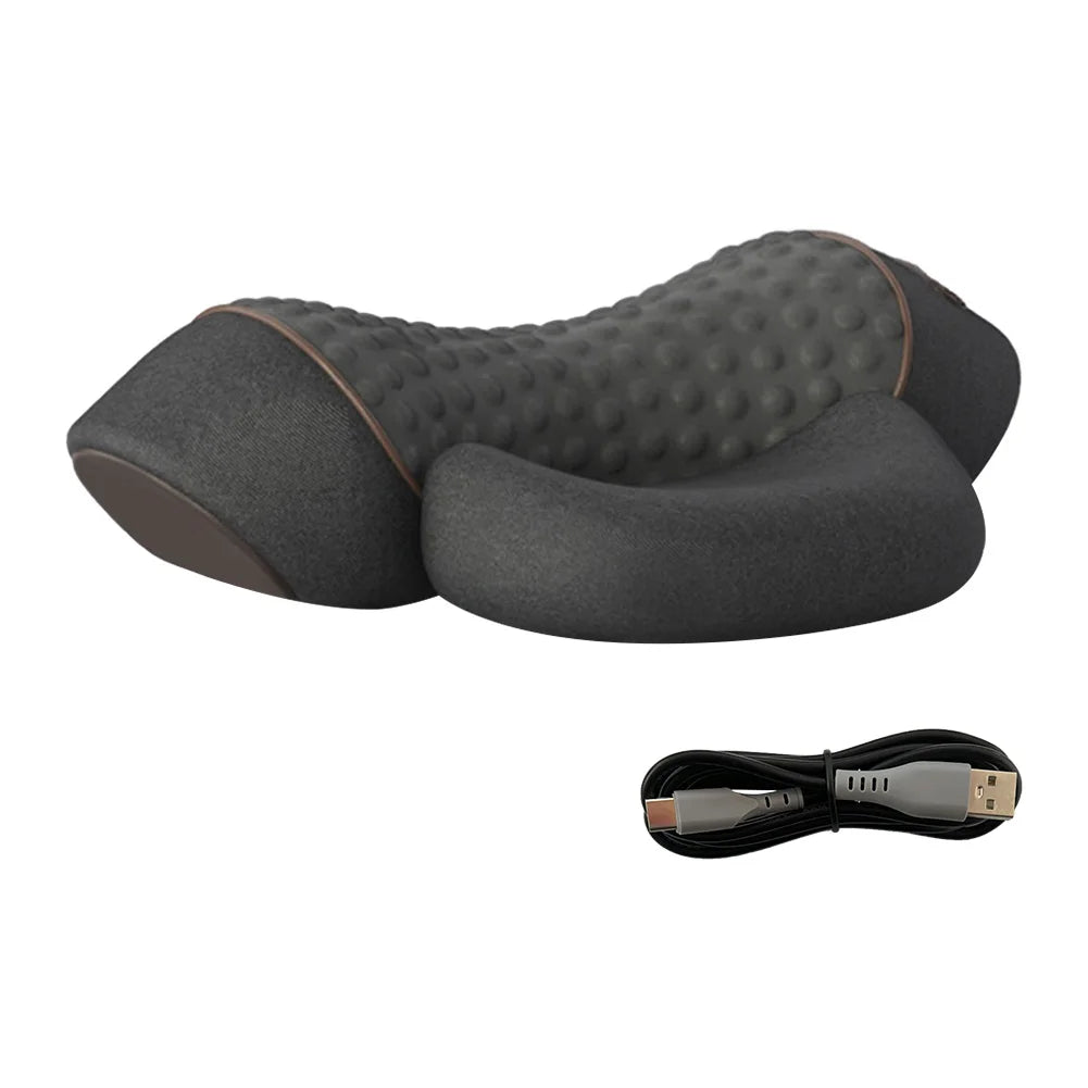 Masseur de cou ergonomique en mousse à mémoire de forme, oreiller chauffant et vibrant pour les épaules, multifonction pour le cou, le dos et les épaules - Mr Connected