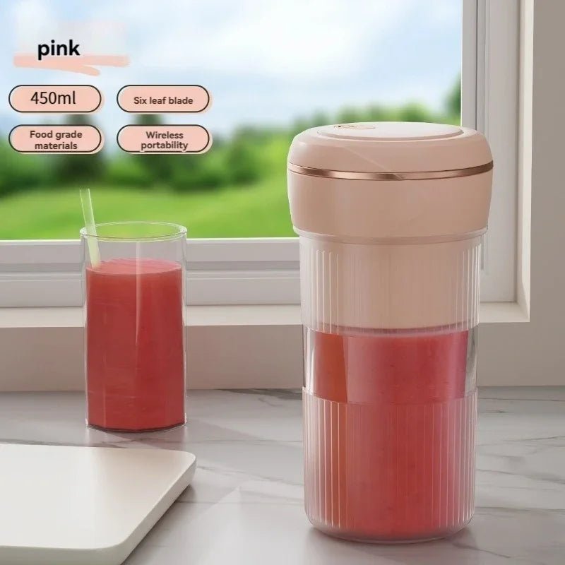 Mini presse - agrumes électrique Portable sans fil, Rechargeable, tasse à 6 lames, mélangeur de Smoothie aux fruits, mélangeur de purée - Mr Connected
