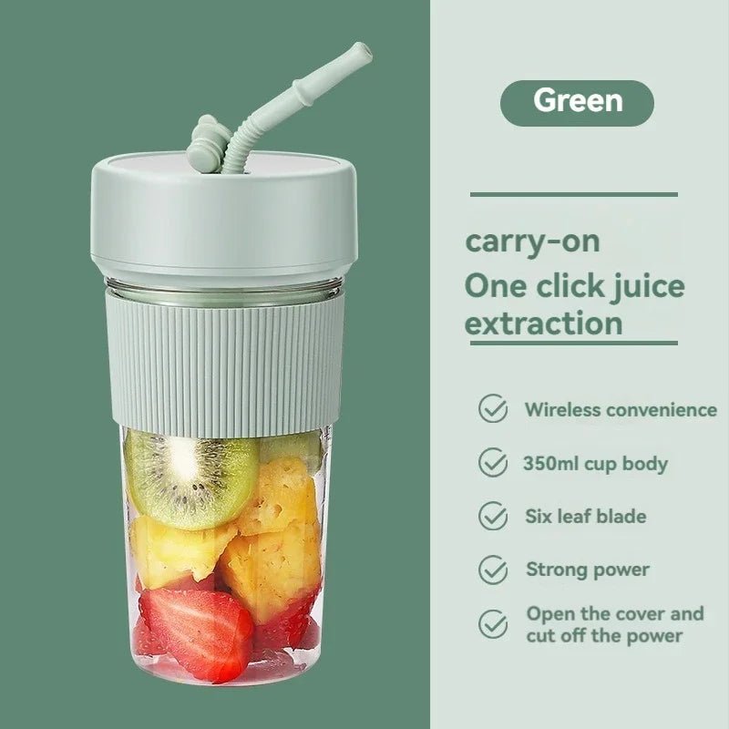 Mini presse - agrumes électrique Portable sans fil, Rechargeable, tasse à 6 lames, mélangeur de Smoothie aux fruits, mélangeur de purée - Mr Connected