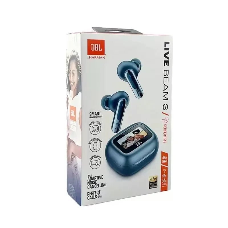 JBL Live Beam 3 Écouteurs fermés sans fil à suppression de bruit, 6 microphones pour une communication parfaite, étanche IP55 - Mr Connected