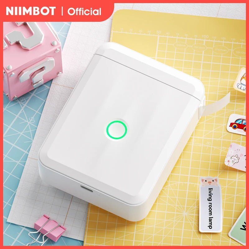 NIIMBOT D110 Version améliorée imprimante d'étiquettes thermiques Mini fabricant d'étiquettes intelligent Portable avec ruban pour bureau maison cuisine école - Mr Connected