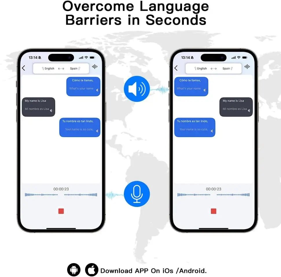 UYUXIO AI traduction écouteur OWS traduction en temps réel écouteurs avec 144 langues écouteurs avec écran tactile LCD casque - Mr Connected