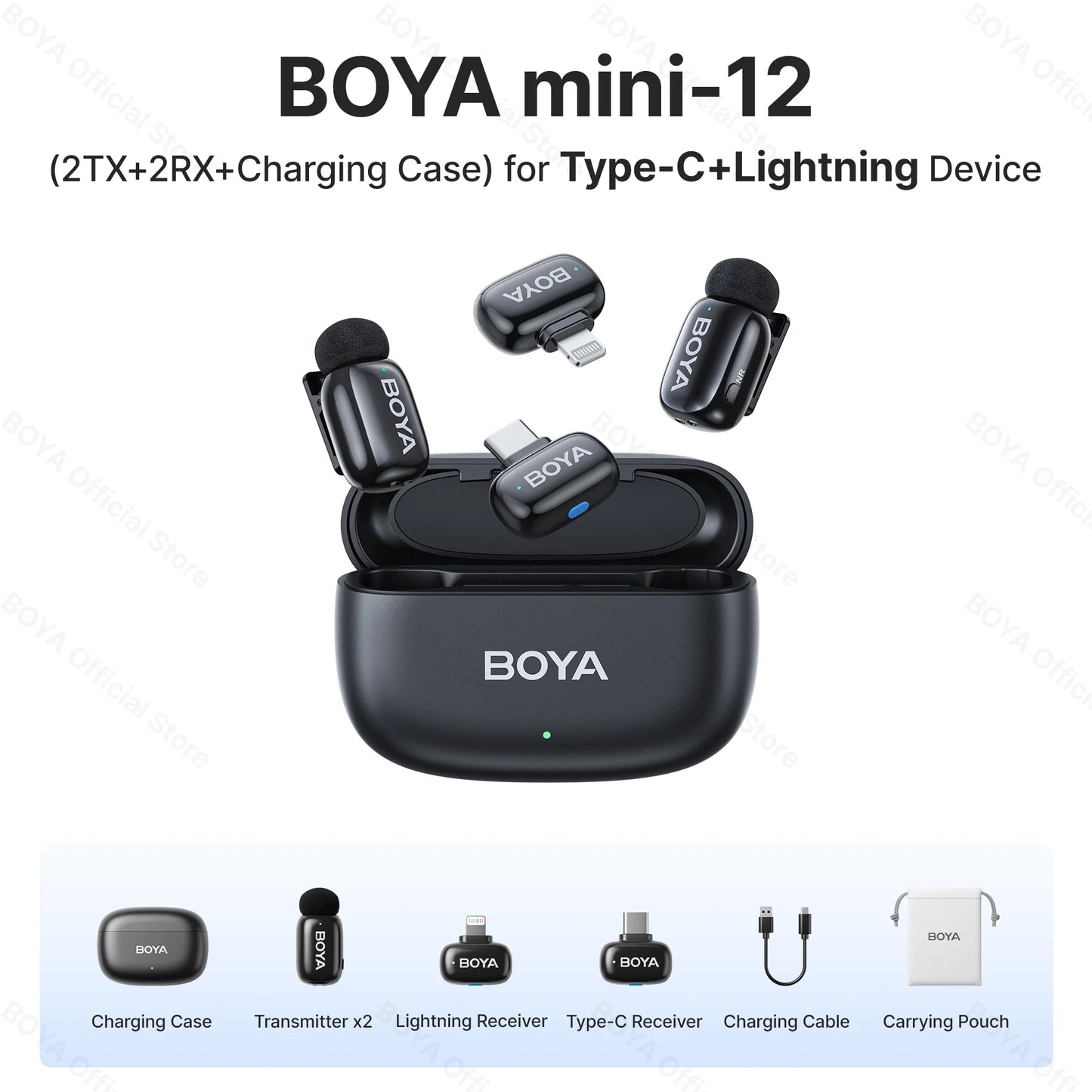 BOYA BOYA Mini Microphone à revers Lavalier sans fil pour iPhone iPad Android type - c téléphone diffusion en direct enregistrement Audio vidéo Vlog - Mr Connected