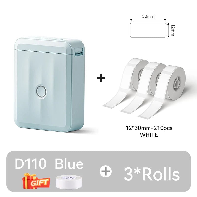 NIIMBOT D110 Version améliorée imprimante d'étiquettes thermiques Mini fabricant d'étiquettes intelligent Portable avec ruban pour bureau maison cuisine école - Mr Connected