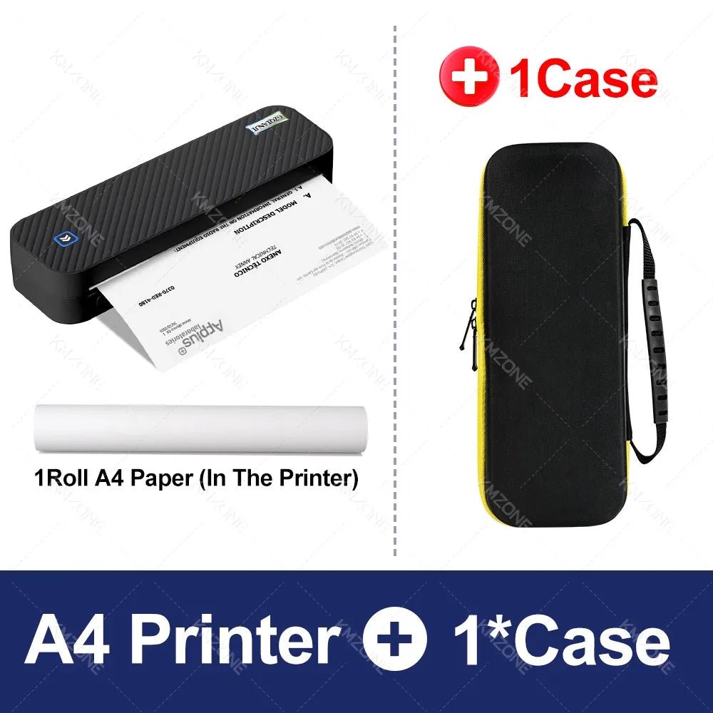 Imprimante thermique Portable A4 Bluetooth Photos PDF Machine d'impression de documents rouleaux pliés papier pour le travail de bureau maison école voyage - Mr Connected