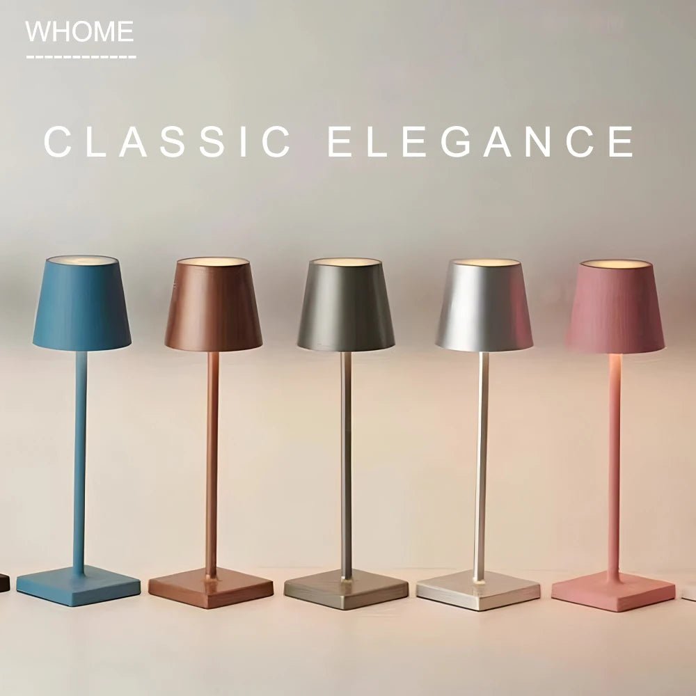 Lampe de bureau LED en alliage d'aluminium USB, 5200mAh, Rechargeable, pour Bar, salon, livre de lecture, sans fil - Mr Connected