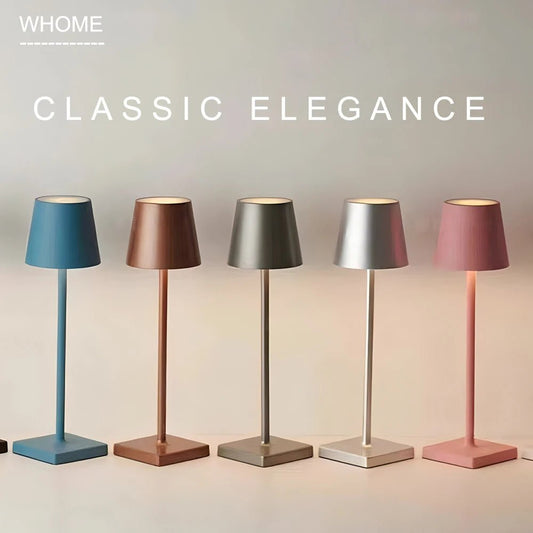 Lampe de bureau LED en alliage d'aluminium USB, 5200mAh, Rechargeable, pour Bar, salon, livre de lecture, sans fil - Mr Connected